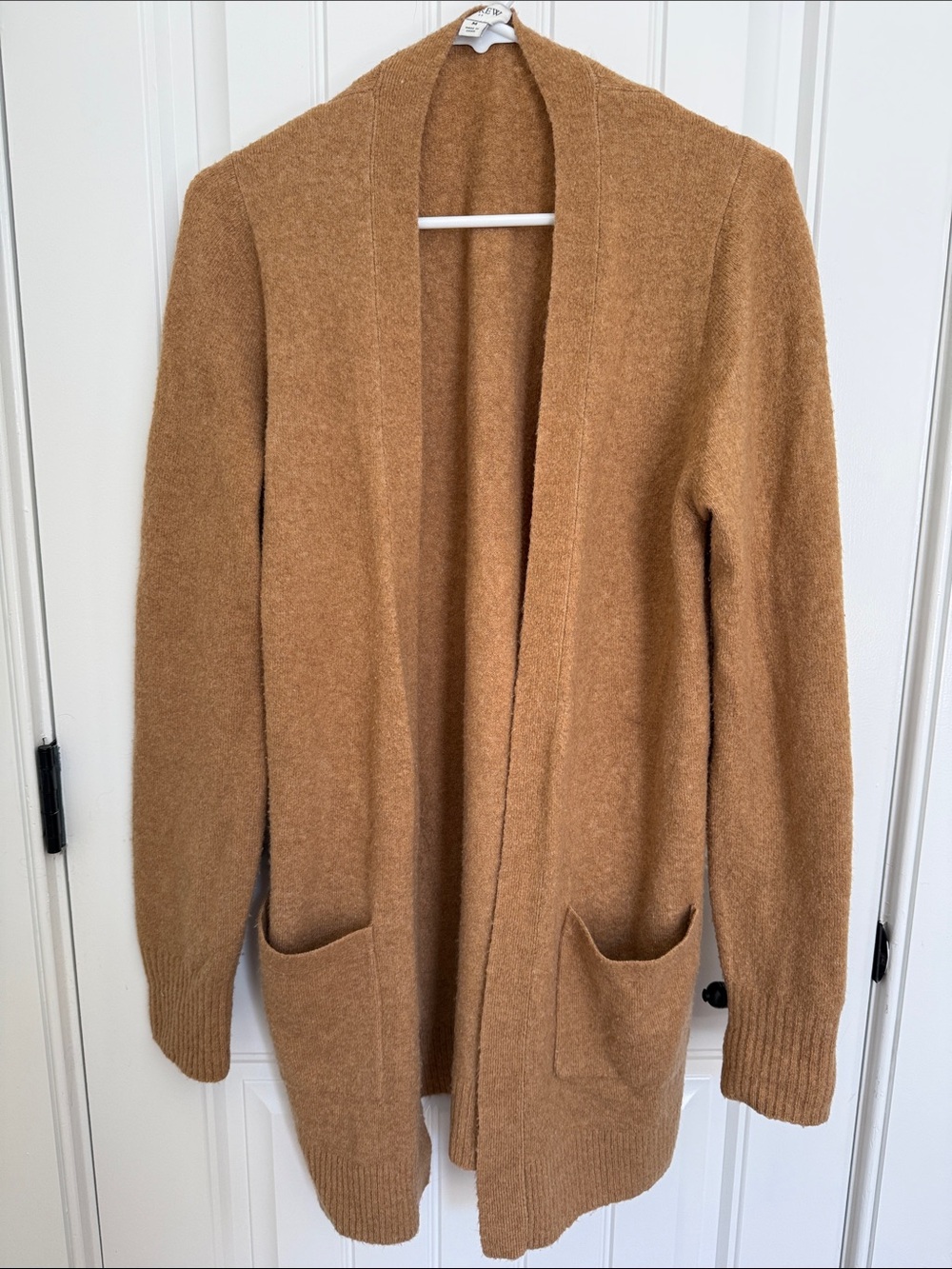 J. Crew Camel Wool-Blend Cardigan